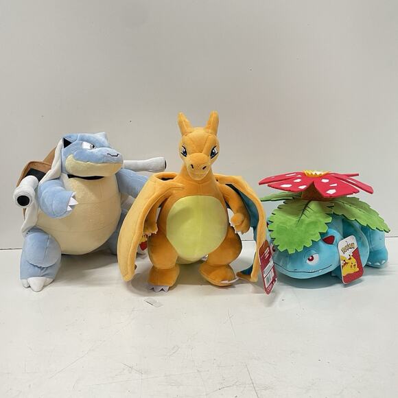 NEW 2025 Pokemon Jazwares Charizard Venusaur Blastoise 12” Plush Figure Nintendo - Picture 1 of 5